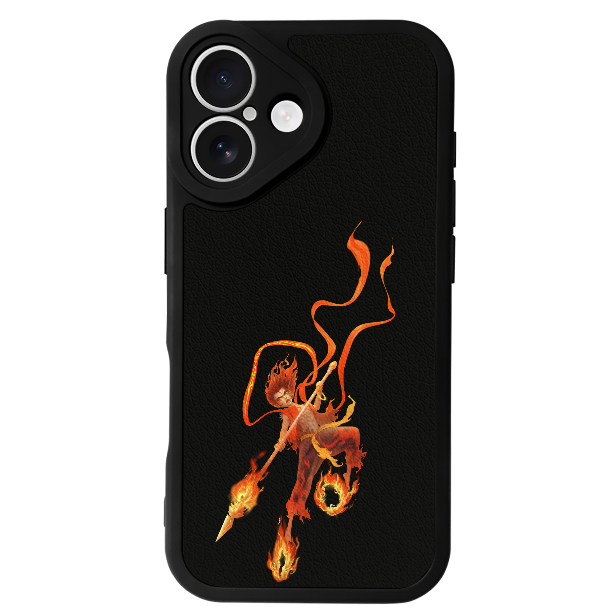 （画像用） Ne Zha 2 ナタ 魔童の大暴れ 【iPhone 16シリーズ対応】シリコンスマホケース（レザー調） 材質：シリコン
